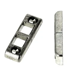 Gâche tringle double en applique pour PVC 81x17x8mm - - E-19509-00-0-1^Ferco Sale