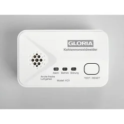 KO1 détecteur de monoxyde de carbone à piles, 10 ans, 2 piles AA incluses^Gloria Best