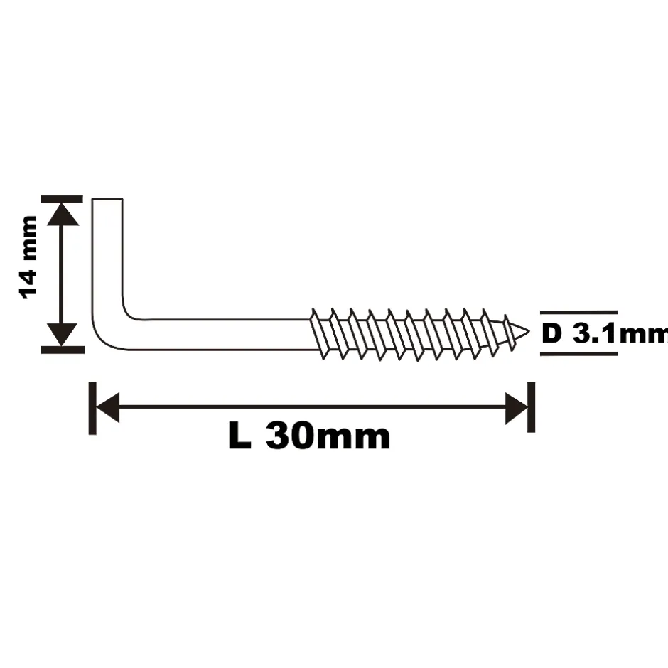 Gond à visser en acier zingué 30x14 mm - 2 pièces^Diall Outlet