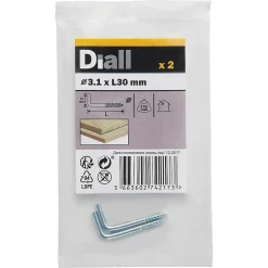 Gond à visser en acier zingué 30x14 mm - 2 pièces^Diall Outlet