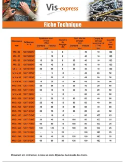 Goujon Ancrage R-HPTIIZF M16X180 Acier zingué Lamellaire - 5 pièces^Vis Express