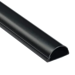 Goulotte décorative demi-ronde noire auto-adhésive 50 x 25 mm, 1 m-D-Line Discount