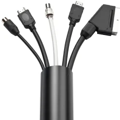 Goulotte décorative demi-ronde noire auto-adhésive 50 x 25 mm, 1 m-D-Line Discount