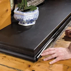 Goulotte décorative demi-ronde noire auto-adhésive 30x15mm, 2m^D-Line