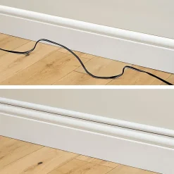 Goulotte décorative demi-ronde blanche auto-adhésive 16 x 8 mm, 1 m-D-Line Sale