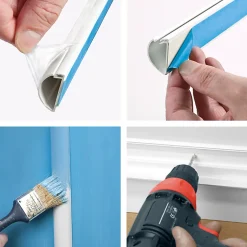 Goulotte décorative demi-ronde noire auto-adhésive 30 x 15 mm, 1 m^D-Line