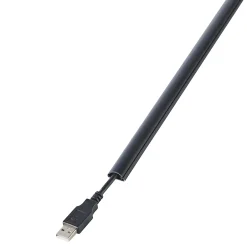 Goulotte décorative demi-ronde noire auto-adhésive 16 x 8 mm, 1 m^D-Line New