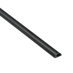 Goulotte décorative demi-ronde noire auto-adhésive 16 x 8 mm, 1 m^D-Line New