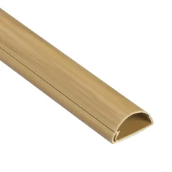 Goulotte décorative demi-ronde effet chêne auto-adhésive 30x15mm, 2m-D-Line Discount