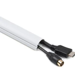 Goulotte décorative demi-ronde blanche auto-adhésive 30 x 15 mm, 1 m^D-Line Outlet