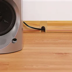 Goulotte décorative quart de cercle effet chêne auto-adhésive 22x22mm, 2m-D-Line Outlet