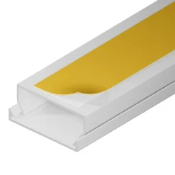 Goulotte électrique PVC autoadhésive 40x16 mm 2 m blanche-Edo