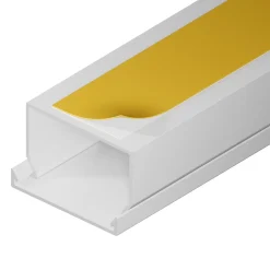Goulotte électrique PVC autoadhésive 40x25 mm 2 m blanche-Edo