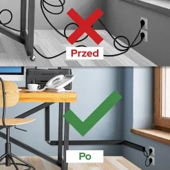 Goulotte électrique PVC 120x60 mm 2 m anthracite-Edo Outlet