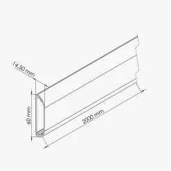 Goulotte TV Cache-Câble Arrondie PVC - L. 2 m - Blanc-Mon Marché Déco Hot