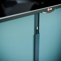 Goulotte TV Cache-Câble Carrée PVC - L. 2 m - Anthracite-Mon Marché Déco