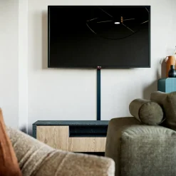 Goulotte TV Cache-Câble Carrée PVC - L. 2 m - Anthracite-Mon Marché Déco