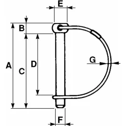 Goupille arceau diam 8 longue sous blister (5pcs)^Lem Select New