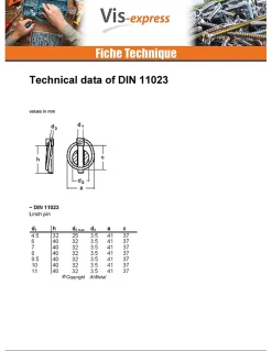 Goupille clips Acier zingué 4.5 - 1 pièce^Vis Express Discount