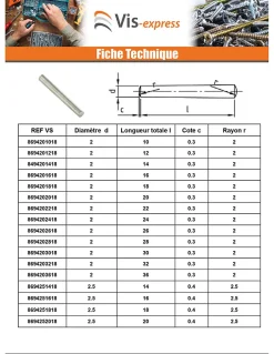 Goupille Conique 3X16 Inox A1 - 1 pièce-Vis Express Hot