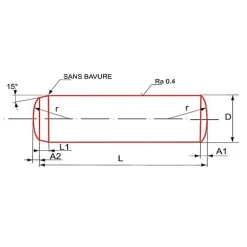 Goupille cylindrique brut DIN 6325 6X60 boîte de 50 - ULTIMA - GOUPCYL6X60^Ultima Visser Fixer Coller Discount