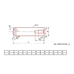 Goupille cylindrique taraudée brut DIN 7979 8X24 boîte de 25 - ULTIMA - GOUPCYLTAR8X24^Ultima Visser Fixer Coller Online