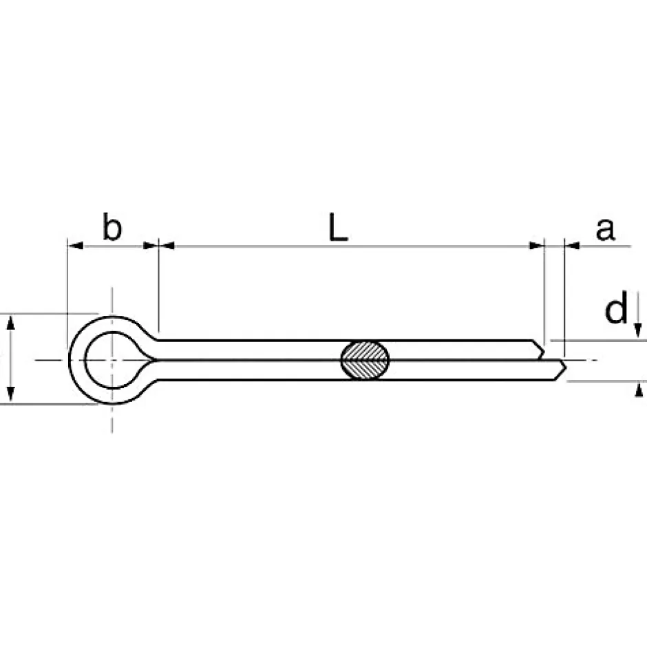 Goupille fendue A4 DIN 94 2x18 boîte de 100 647012X18-Acton Outlet