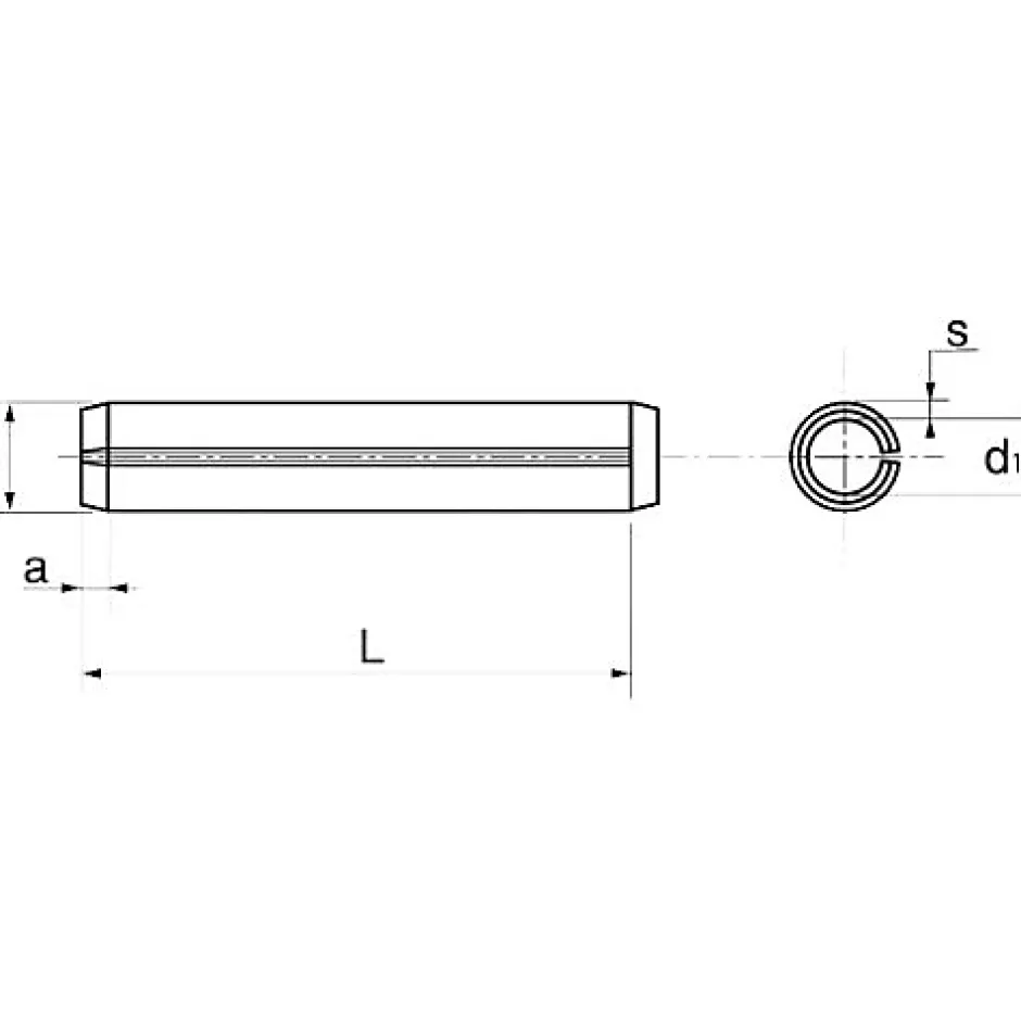 Goupille élastique A1 ISO 8752 3X30 boîte de 100 - - 627023X30^Acton Outlet
