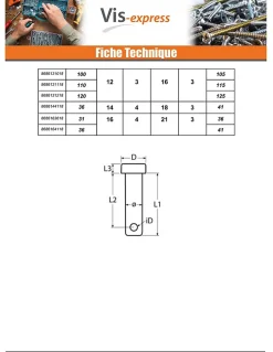 Goupille Tête plate 6X36 Percée 2.5 Inox A4 - 1 pièce-Vis Express New
