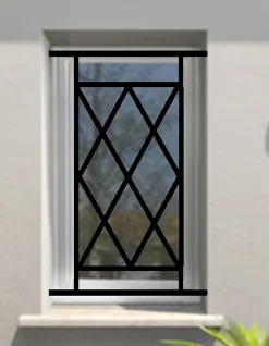 Grille de Defense Aquitaine pour Fenetre H 115 cm x L 60 cm (côte tableau)-DMS Discount