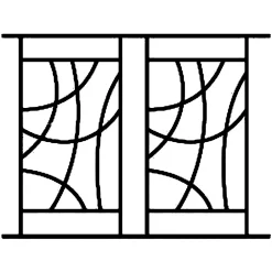 Grille de Defense Arcade pour Fenetre H 125 cm x L 160 cm (côte tableau)^DMS