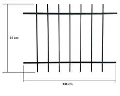 Grille de Defense DISTRI pour Fenetre H 105 cm x L 120 cm (côte tableau)-DMS New
