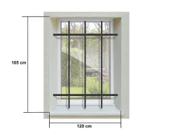 Grille de Defense DISTRI pour Fenetre H 105 cm x L 120 cm (côte tableau)-DMS New