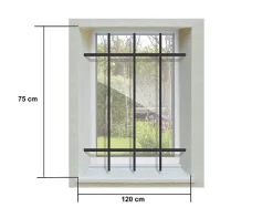 Grille de Defense DISTRI pour Fenetre H 75 cm x L 120 cm (côte tableau)-DMS Online