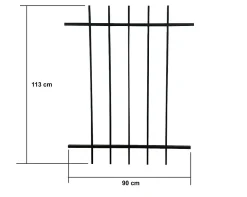 Grille de Defense DISTRI pour Fenetre H 125 cm x L 80 cm (côte tableau)^DMS Hot