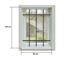 Grille de Defense DISTRI pour Fenetre H 105 cm x L 60 cm (côte tableau)^DMS Online