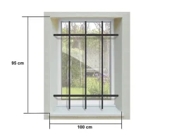 Grille de Defense DISTRI pour Fenetre H 95 cm x L 100 cm (côte tableau)^DMS Online