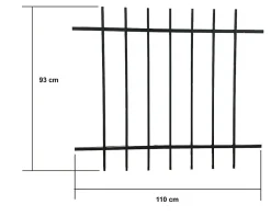 Grille de Defense DISTRI pour Fenetre H 105 cm x L 100 cm (côte tableau)-DMS