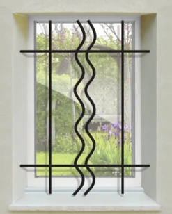 Grille de Defense Duo pour Fenetre H 75 cm x L 120 cm (côte tableau)^DMS