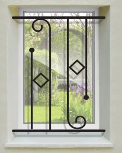 Grille de Defense Melania pour Fenetre H 125 cm x L 140 cm (côte tableau)-DMS Hot