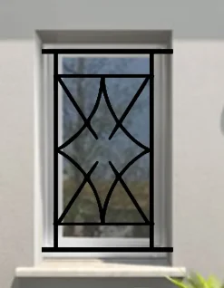 Grille de Defense Nora pour Fenetre H 105 cm x L 80 cm (côte tableau)^DMS Outlet