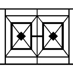 Grille de Defense Toulousaine pour Fenetre H 115 cm x L 100 cm (côte tableau)-DMS
