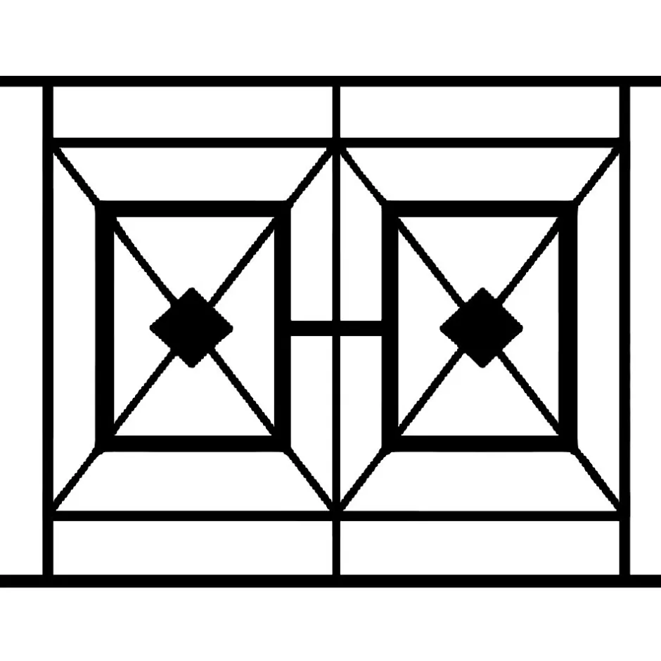 Grille de Defense Toulousaine pour Fenetre H 115 cm x L 100 cm (côte tableau)-DMS
