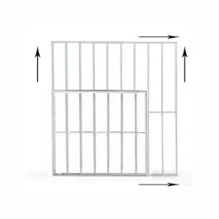 Grille de défense réglable pour fenêtre (largeur et hauteur) de 55x95 cm à 100x165 cm blanche^Adaptta Cerrajería Adaptable Sale