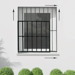 Grille de défense réglable pour fenêtre (largeur et hauteur) de 55x95 cm à 100x165 cm blanche^Adaptta Cerrajería Adaptable Sale