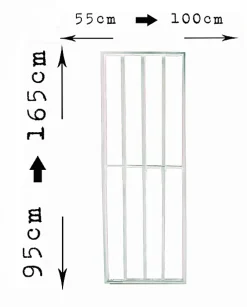 Grille de défense réglable pour fenêtre (largeur et hauteur) de 55x95 cm à 100x165 cm blanche^Adaptta Cerrajería Adaptable Sale