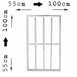 Grille de défense réglable pour fenêtre (largeur et hauteur) de 55x55 cm à 100x100 cm blanche^Adaptta Cerrajería Adaptable Online