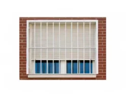 Grille de défense réglable pour fenêtre (largeur et hauteur) de 55x55 cm à 100x100 cm blanche^Adaptta Cerrajería Adaptable Online