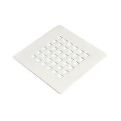 Grille De Drainage De Douche Carrée En Acier Blanc Muse-Kiamami Valentina