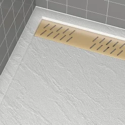 Grille d'évacuation l.69,5 cm pour receveur de douche Pedra et Pure 2, doré,^Galedo Sale